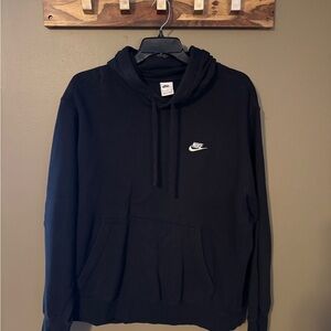 Nike Black Sweatshirt with Classic Hood and Swoosh Logo